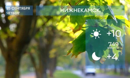 Прогноз погоды в Нижнекамске на 25-е сентября 2025 года - НТР 24