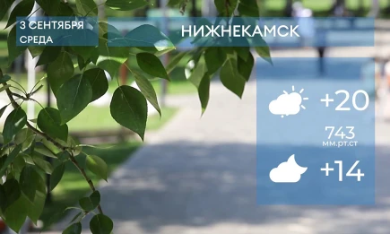 Прогноз погоды в Нижнекамске на 3-е сентября 2025 года - НТР 24