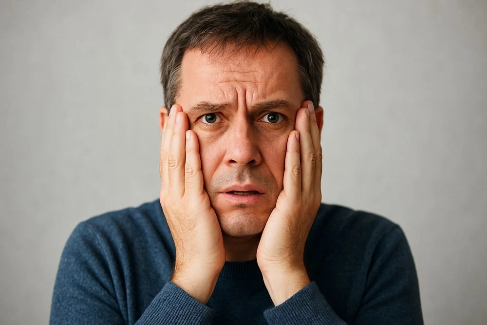 мужчина испытывающий тревогу