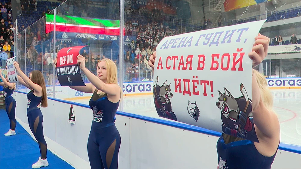 Плакаты в поддержку «Нефтехимика»