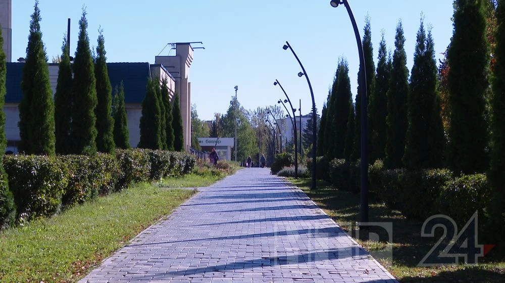 улица Баки Урманче в Нижнекамске тротуар