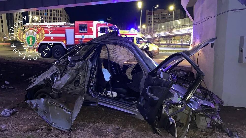 разбитая хонда после аварии в казани