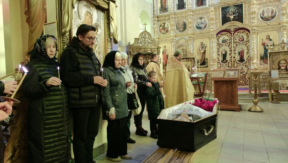панихида по Виталию Мамонтову в церкви на ул. Мурадьяна в Нижнекамске