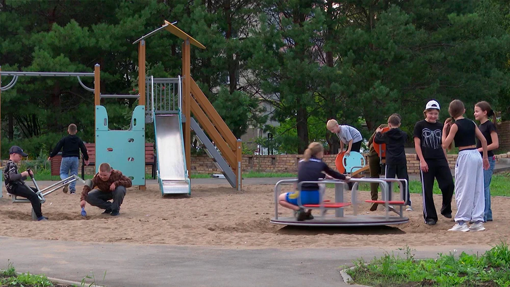 Обновлённый двор по программе «Наш двор» в Татарстане