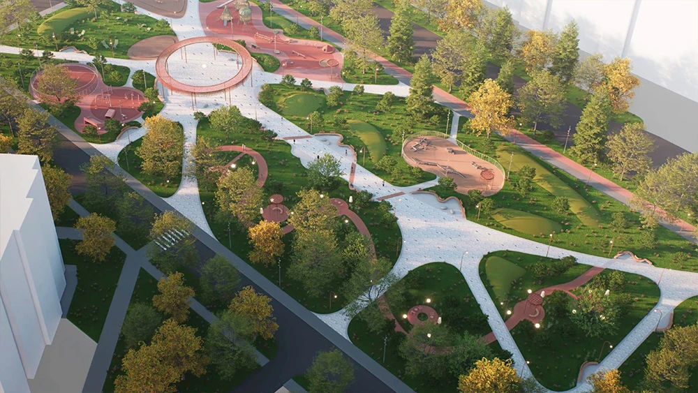 Схема генплана будущего парка