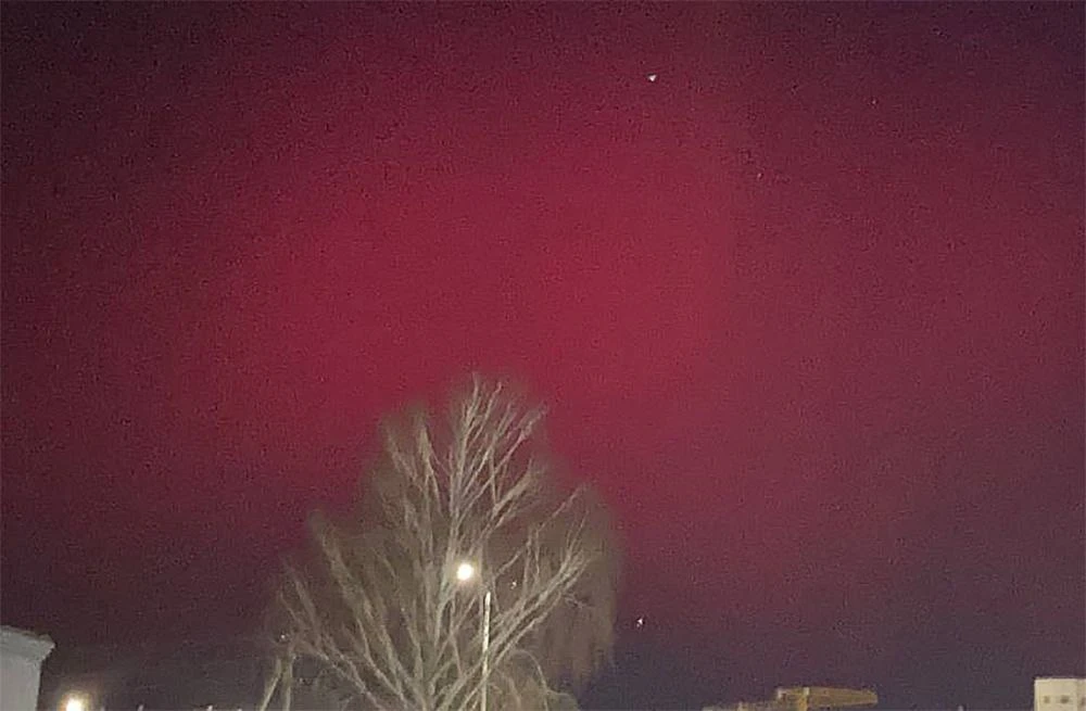 полярное сияние в Нижнекамске 12 ноября 2025