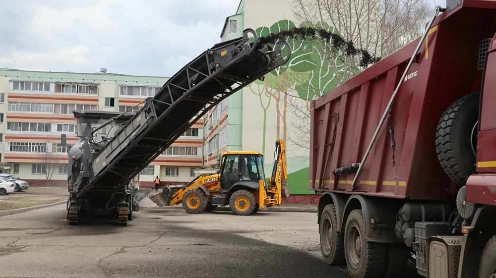 ремонт двора по программе Наш двор в Нижнекамске