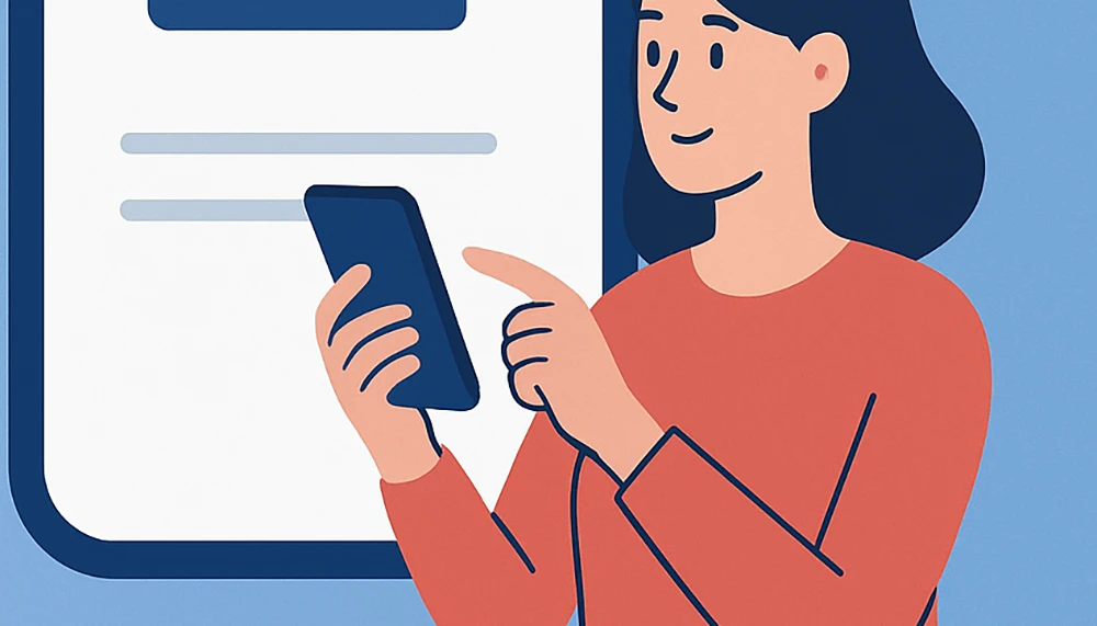 женщина покупает билет через смартфон