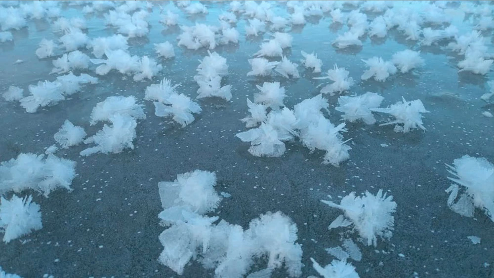 лёд на озере