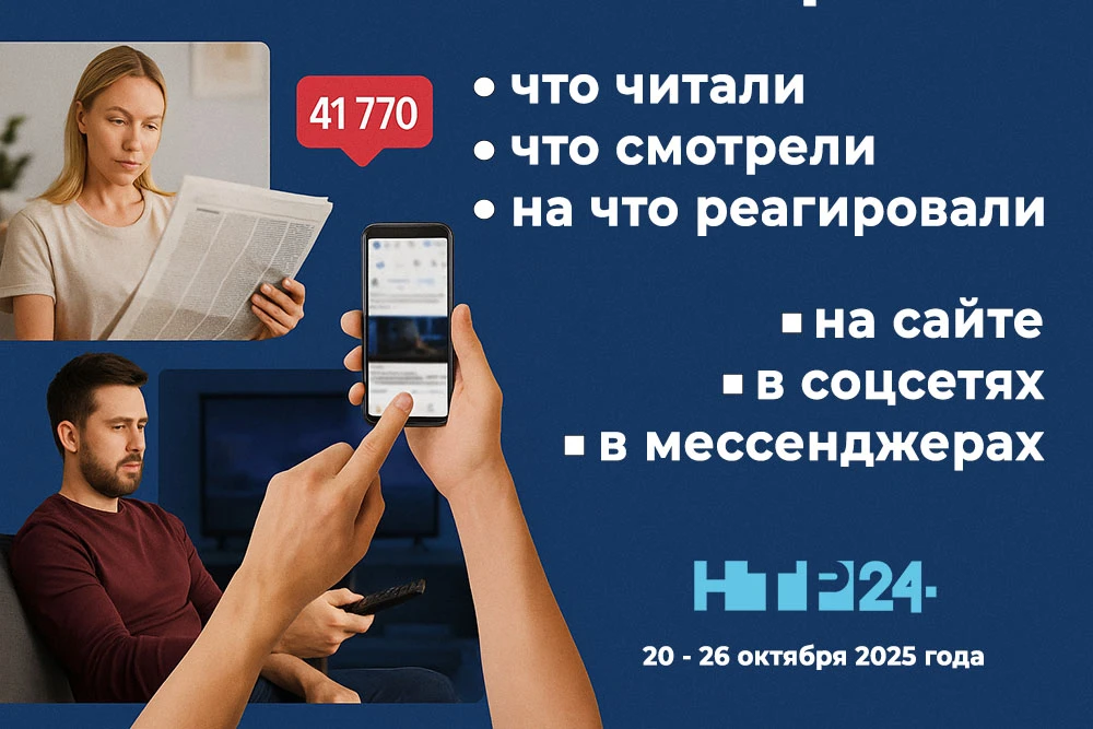 Рейтинг материалов на сайте и в соцсетях НТР 24 с 20 по 26 октября 2025 года