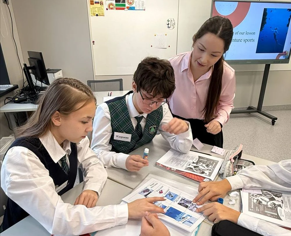 учительница и два ученика в нижнекамской школе