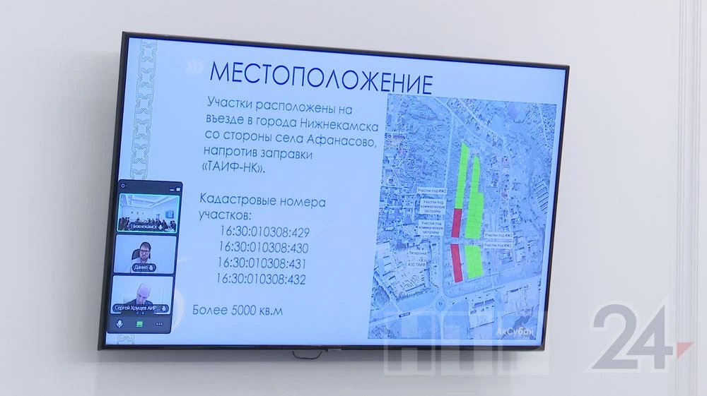 карта расположения участков для посёлка АкСубай под Нижнекамском