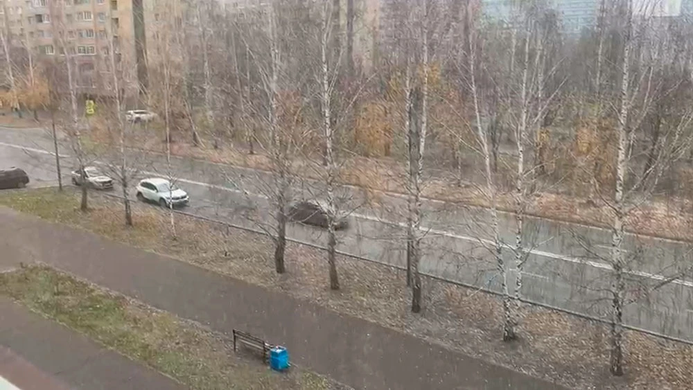 Первый снег в Нижнекамске