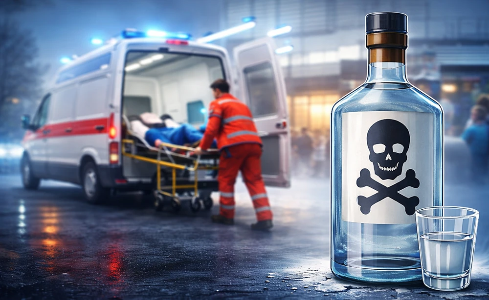 пациента отравившегося спиртным увозит скорая