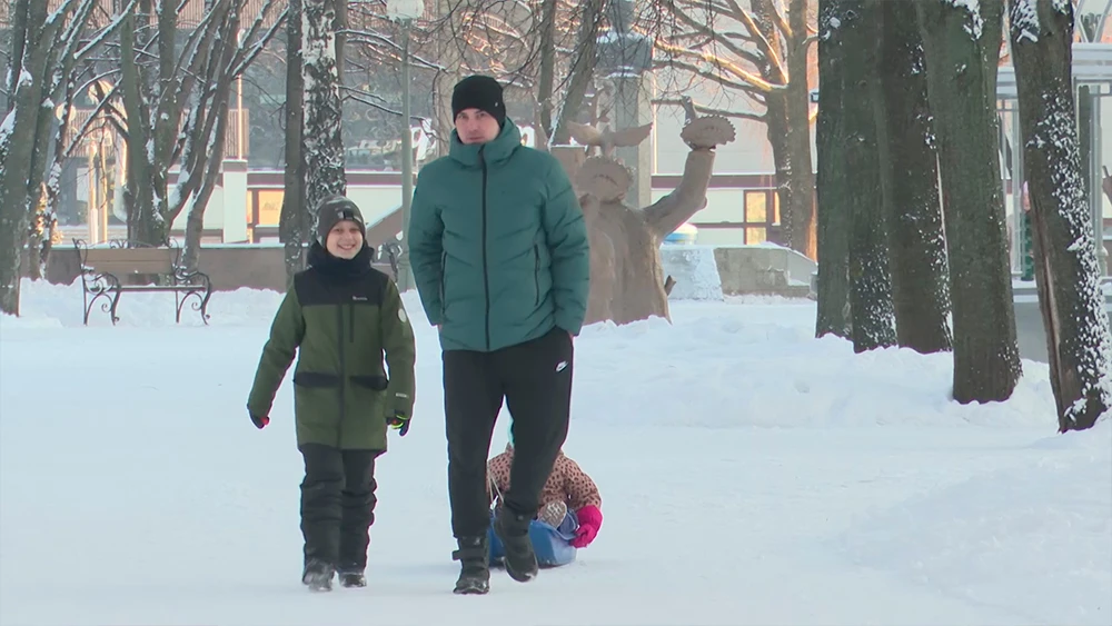 Зимняя прогулка с детьми