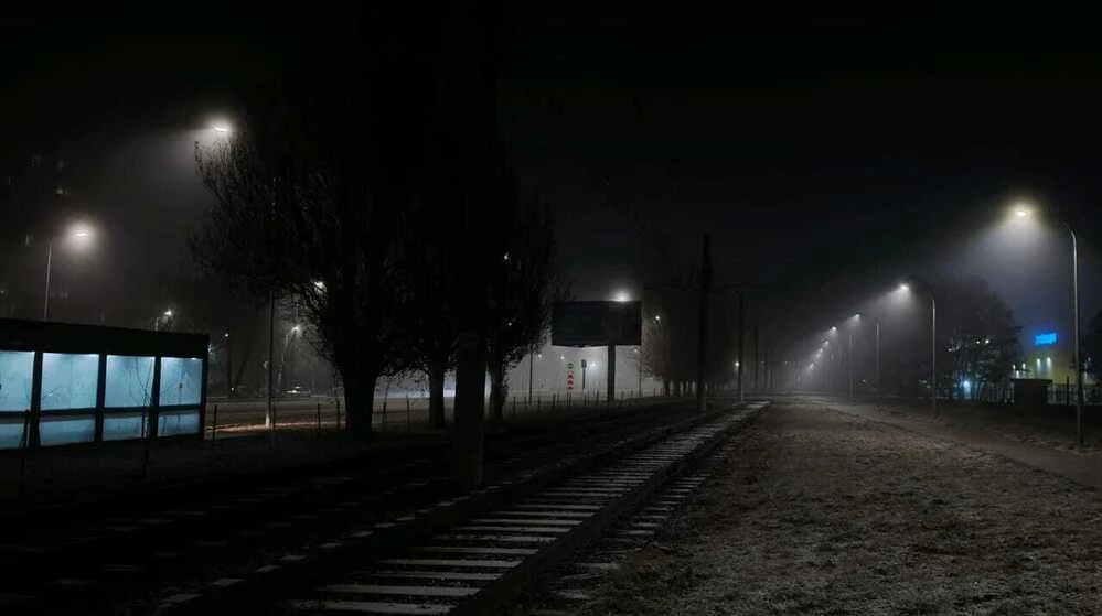 Туманная ночь в Нижнекамске