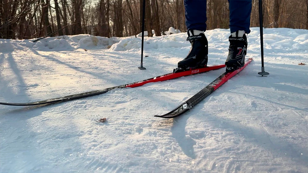 Спортсмен на лыжах