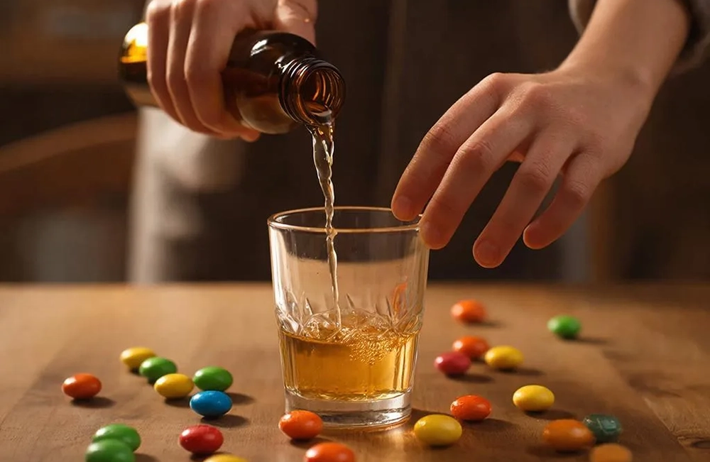 человек употребляет алкоголь