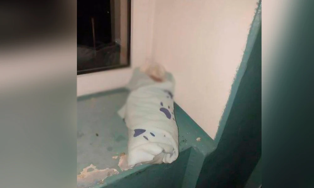 младенец в подъезде