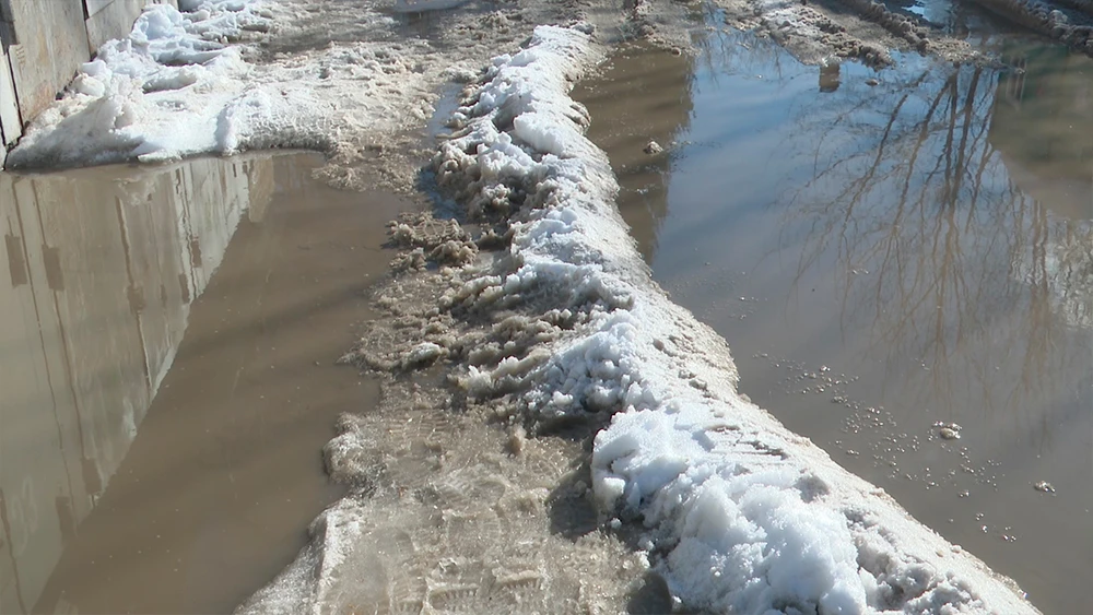 Слякоть, снежная каша и лужи