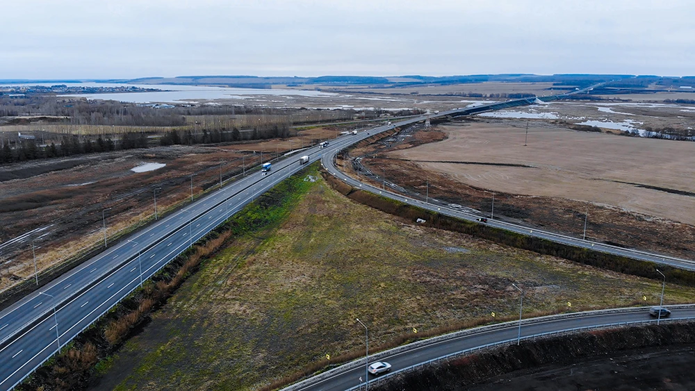 Участок трассы М-7 «Волга» в Татарстане