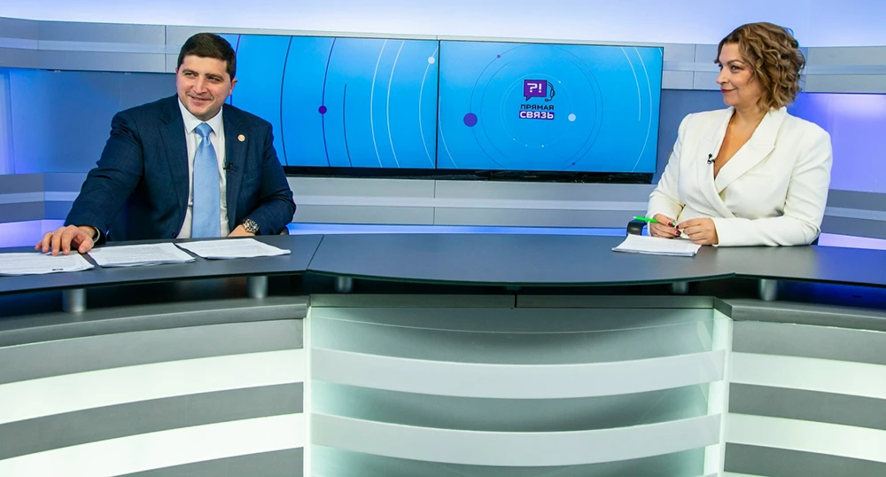 Радмир Беляев и Евгения Корбакова в студии НТР 24