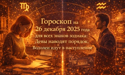 Гороскоп 26.12.2025: Девы разруливают всё, Водолеи идут на риск — и не зря