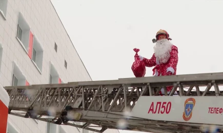 Пожарные Нижнекамска устроили новогоднее чудо для пациентов детской больницы - телеканал НТР 24