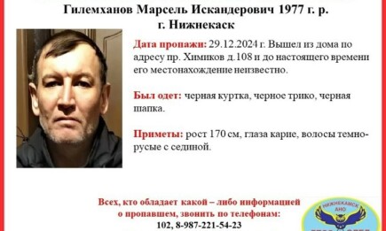 В Нижнекамске почти год не могут найти мужчину, пропавшего перед Новым годом - НТР 24