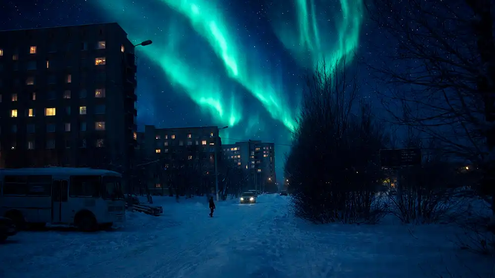 Северное сияние в Нижнекамске