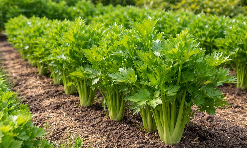 Сельдерей на грядке