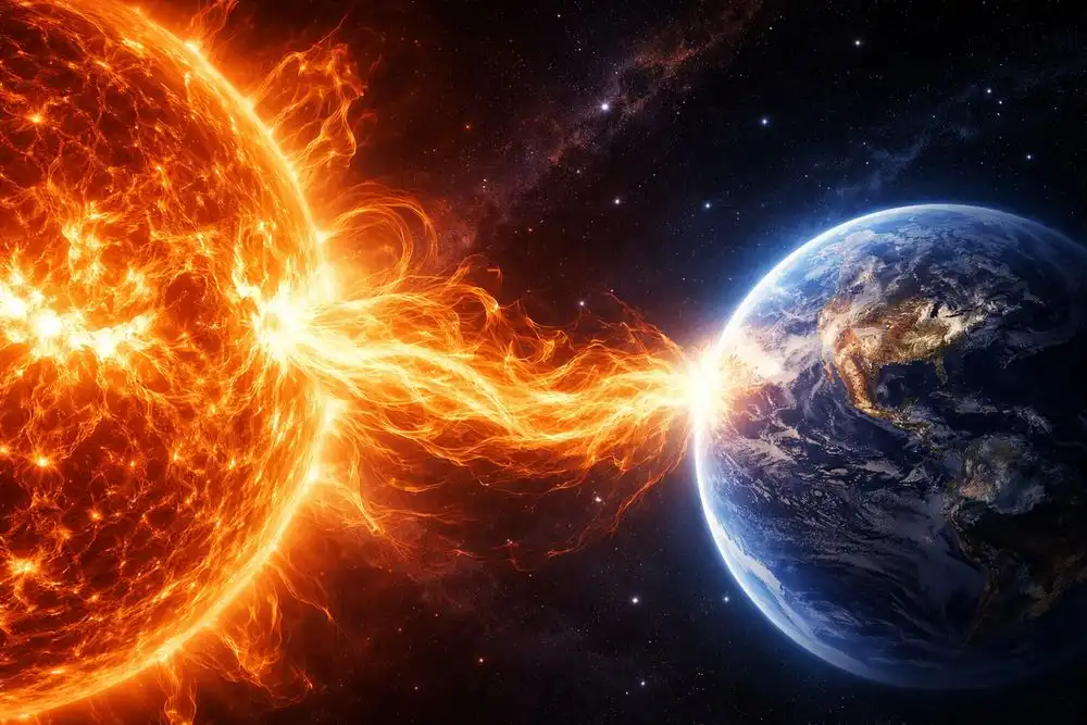 солнечная вспышка плазма Земля