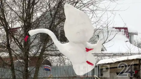 Скульптор из народа: житель Нижнекамского района превращает снег в произведения искусства - телеканал НТР 24