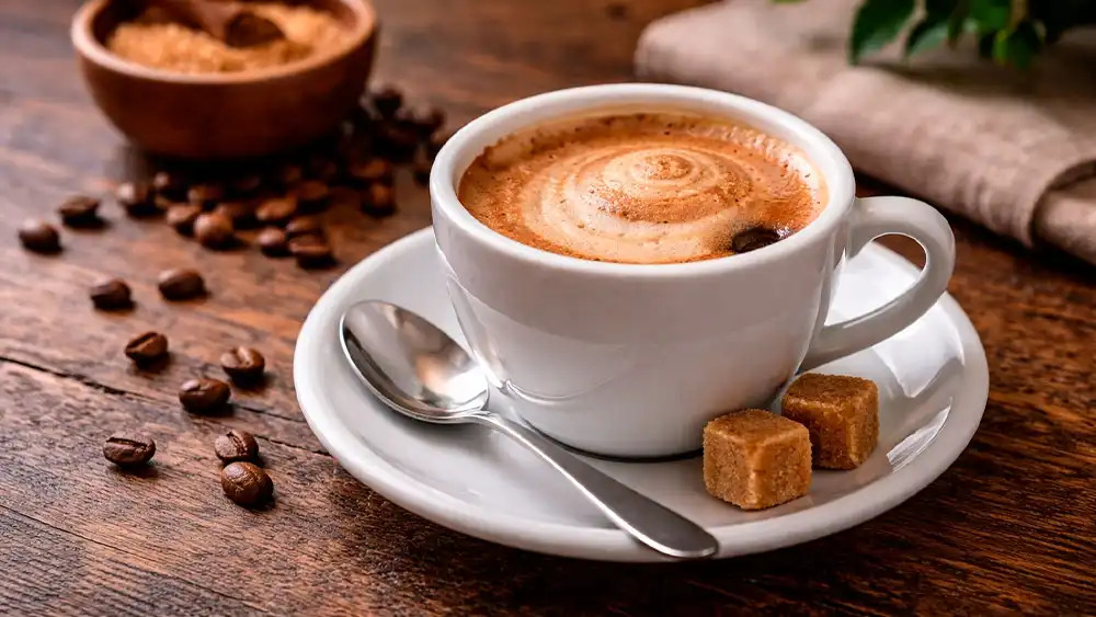 Чашка кофе на столе