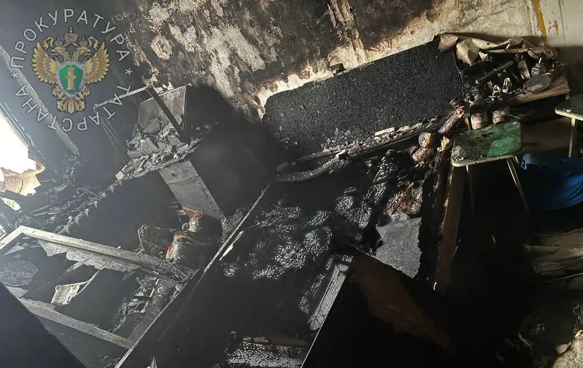 Пожар в Нижнекамске на проспекте Химиков