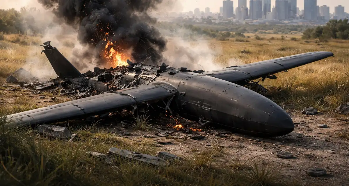 Сбитый около города БПЛА