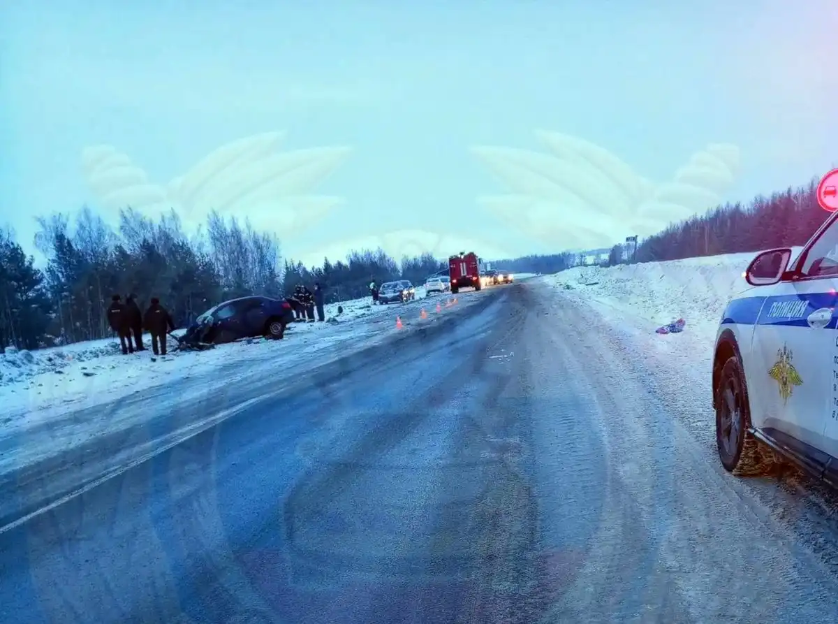 авария на трассе легковушка фура