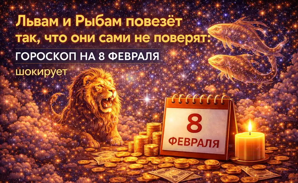 Финансовый всплеск для Львов и Рыб: кому ещё повезёт - гороскоп на 8 февраля