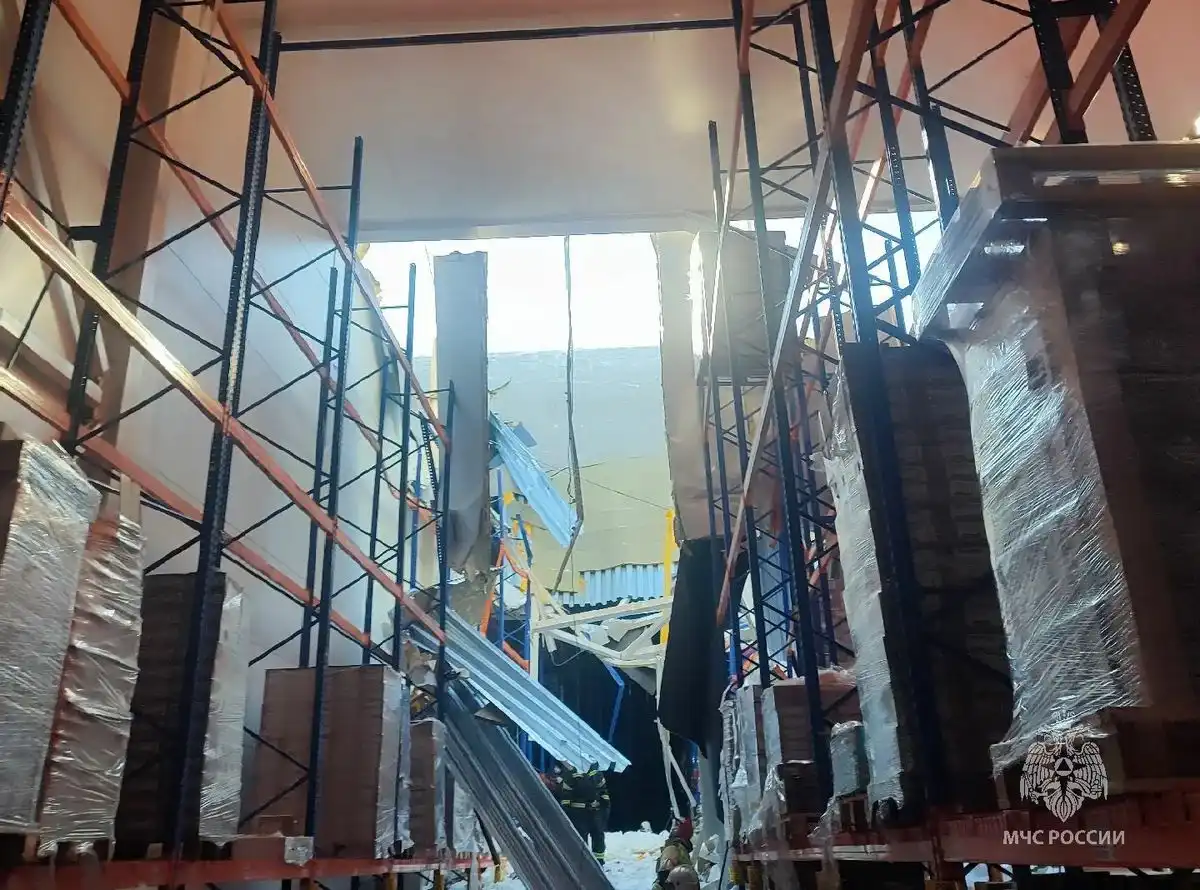 склад Магнита в Зеленодольск обрушение кровли