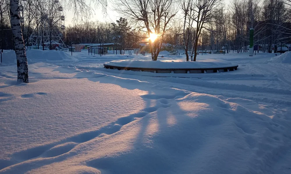 парк Семья Нижнекамск зимой