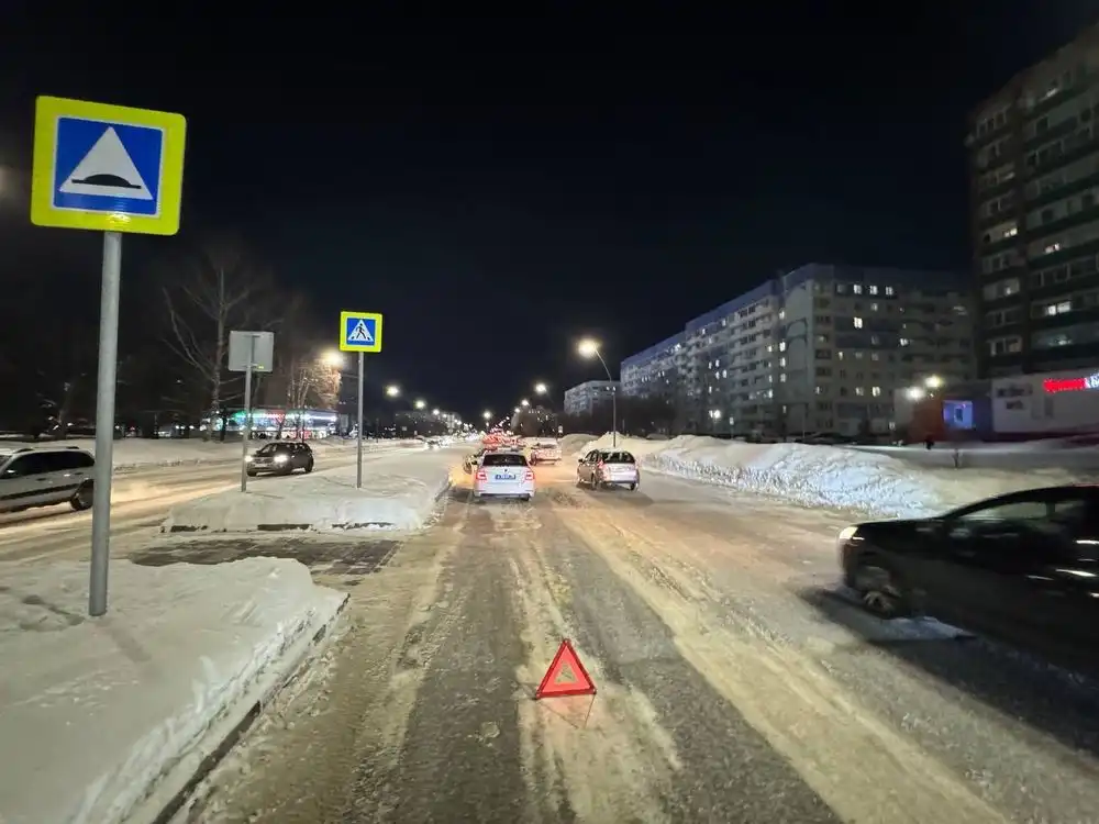 Наезд на пешехода на пр. Строителей в Нижнекамске 10 февраля 2026 года
