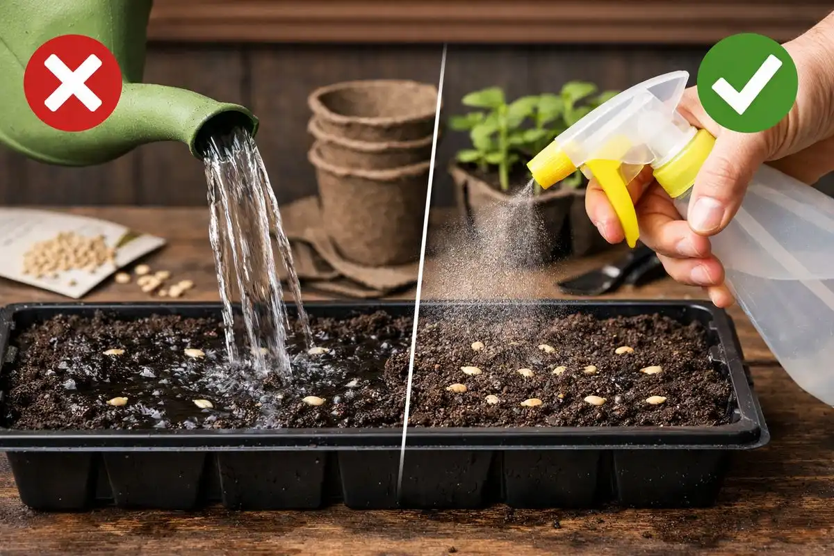 полив рассады