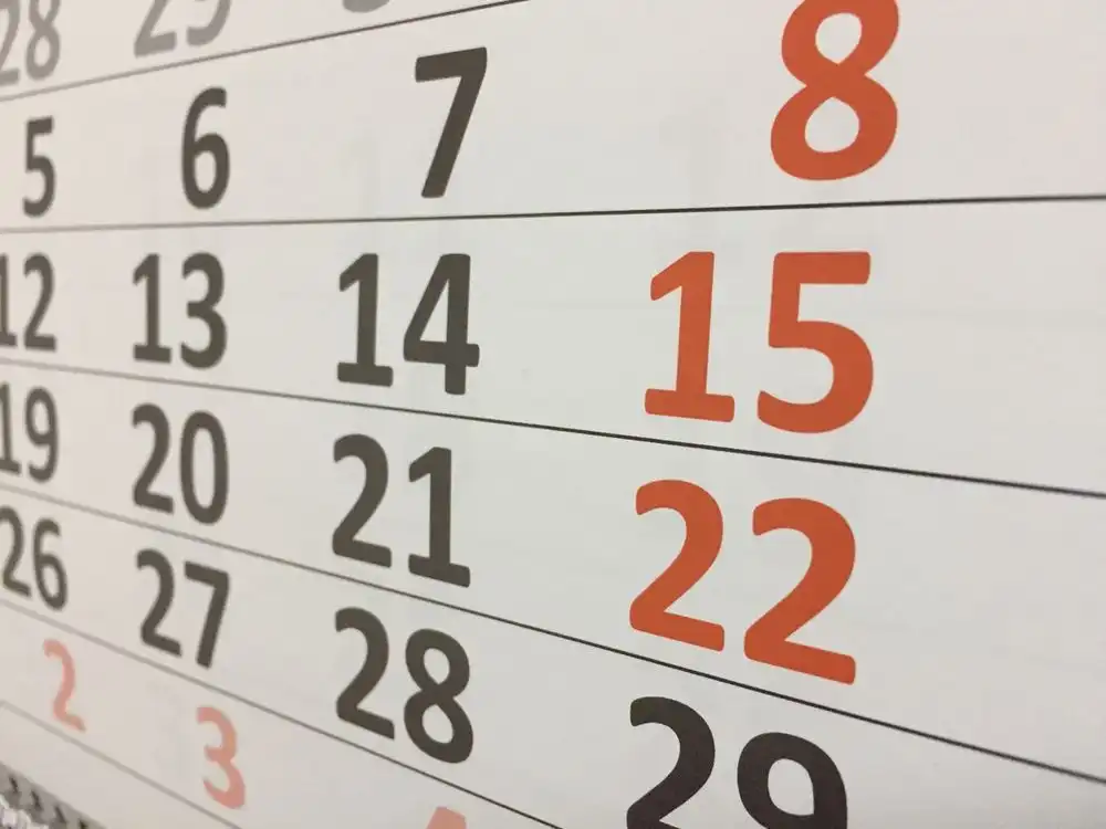 лист календаря