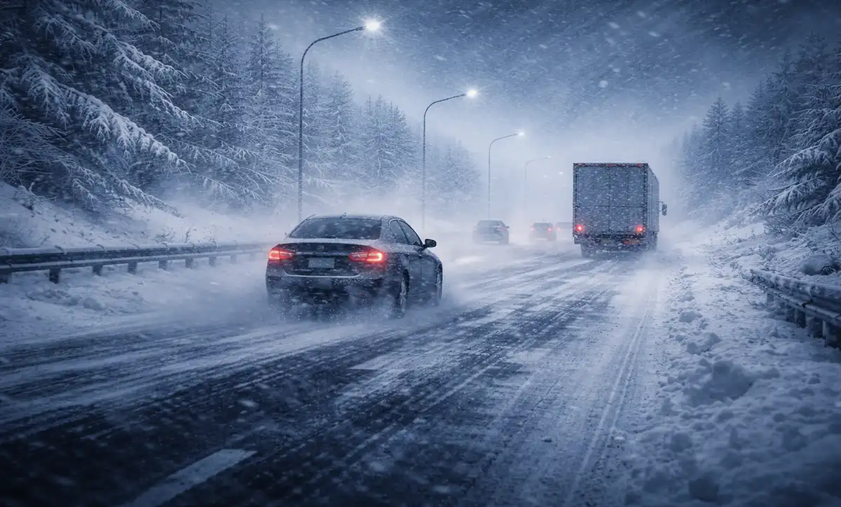 Метель на трассе