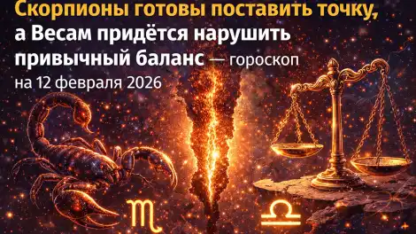 Скорпионы готовы поставить точку, а Весам придётся нарушить привычный баланс — гороскоп на 12 февраля