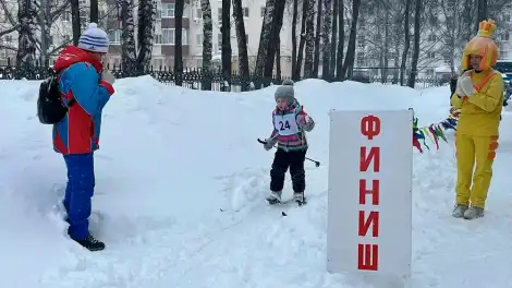 В Нижнекамске прошёл первый лыжный марафон для дошкольников - телеканал НТР 24