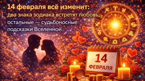 14 февраля всё изменит: 2 знака зодиака встретят любовь, остальные — судьбоносные подсказки Вселенной