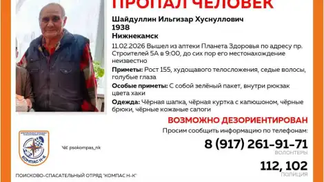 Вышел из аптеки и пропал: в Нижнекамске ищут 88-летнего пенсионера - телеканал НТР 24