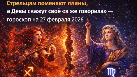 Стрельцам поменяют планы, а Девы скажут своё «я же говорила» — гороскоп на 27 февраля 2026