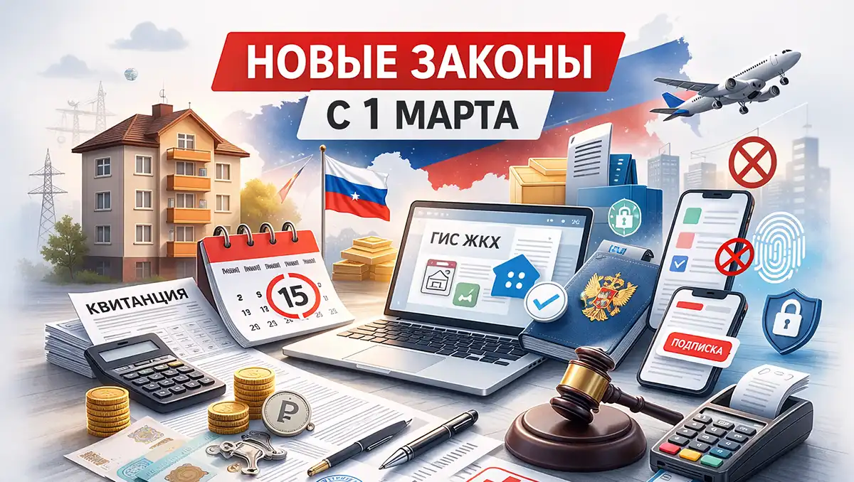 Новые законы с 1 марта 2026 года в России